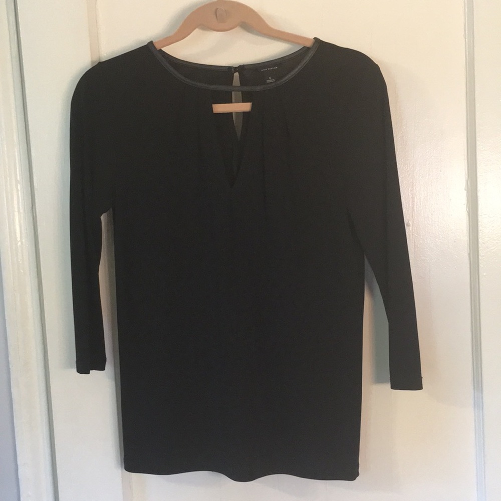 Ann Taylor, black, quarter-sleeve blouse-sexy!